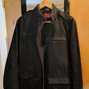 Black wool military Hugo Boss jacket